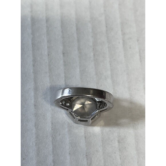 Sterling Silver 925 Art Deco Octagon CZ Ring Size 6.5 NWT - Picture 5 of 5